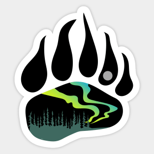 Northern Lights Bear Indigenous WAWEZHI CANADA Sticker